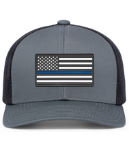 Load image into Gallery viewer, Thin Blue Line PVC Patch Hat
