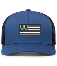 Load image into Gallery viewer, Thin Blue Line PVC Patch Hat
